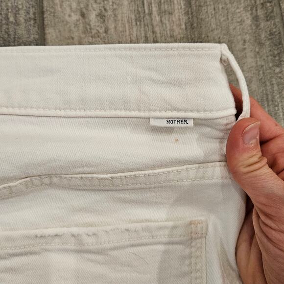 Mother Jeans Womens Size 27 Insider Crop Step Fray Whipping The Racer Striped - Picture 11 of 16